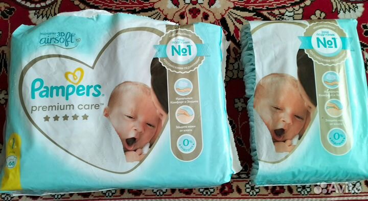 Подгузники Pampers Premium Care 1 (2-5 кг), 89 шт