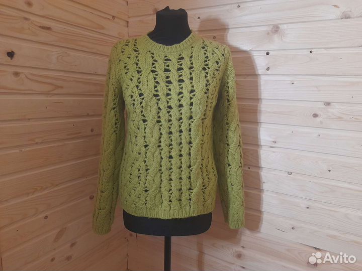 Объемный шерстяной свитер оверсайз benetton 46 р