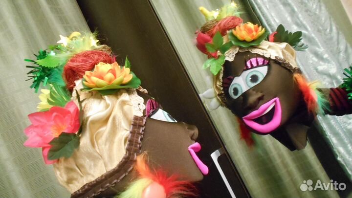 Африканка голова карнавальная Ростовая кукла