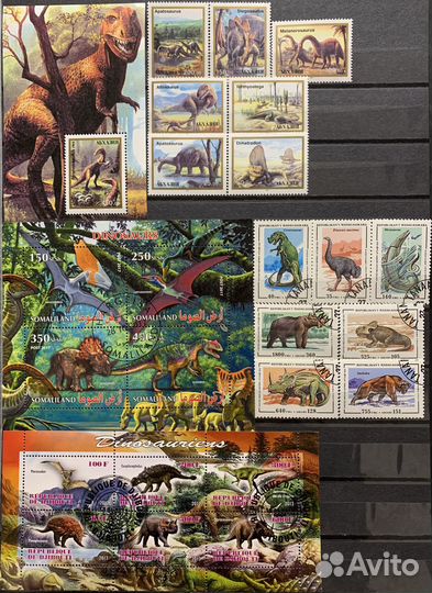 Почтовые марки Динозавры