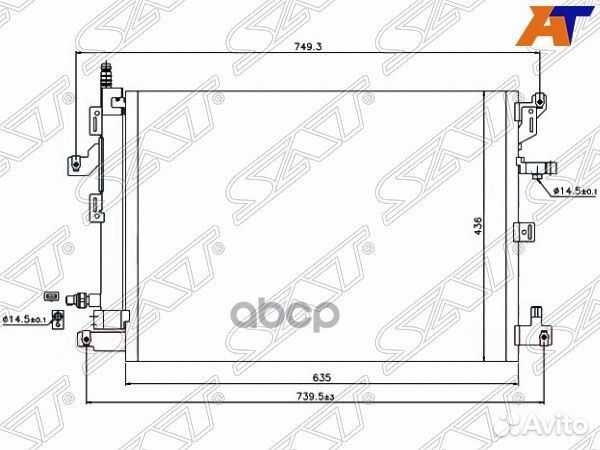 Радиатор кондиционера Volvo XC90 02-14 stvl01394A0