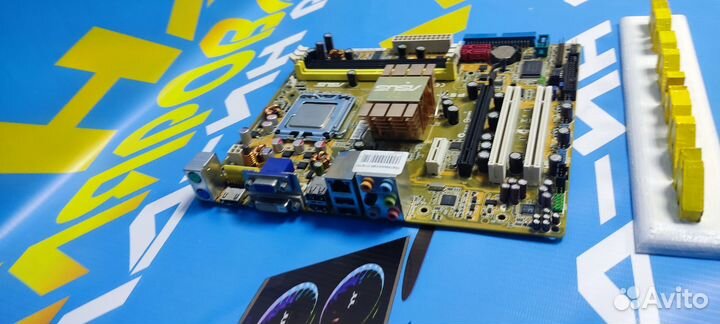 Материнская плата s775 hdmi Asus + проц 2 ядра