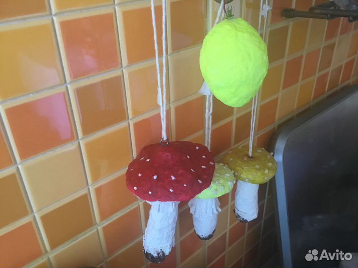 Ватные елочные игрушки