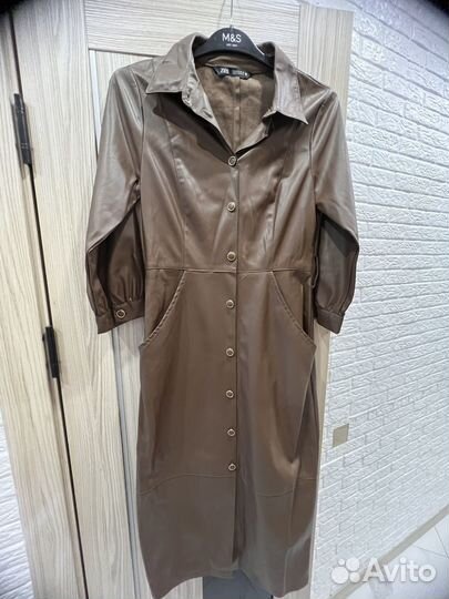 Платье эко кожа zara