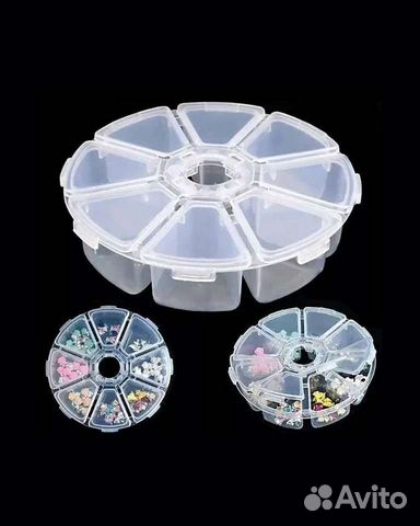 Контейнер для дизайна круглый 8 ячеек