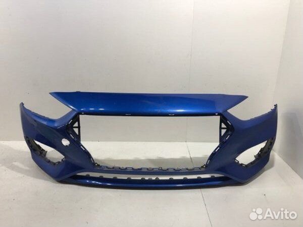 Бампер передний Hyundai Solaris 2 (2017-2020)синий