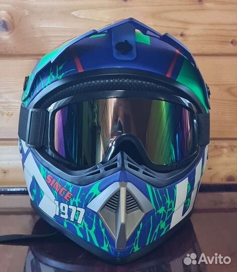 Мото шлем для эндуро L