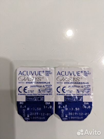 Линзы acuvue oasys with hydraclear plus