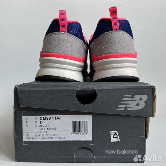 New Balance 997 White Laser Blue Pink CM997HAJ