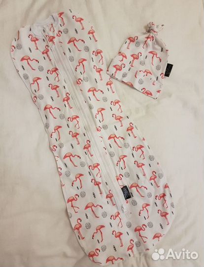 Пеленальный кокон и шапочка Mjolk 3-6 кг