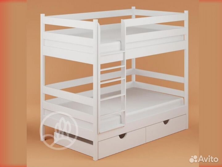 Детская двухъярусная кровать из массива от 3 лет