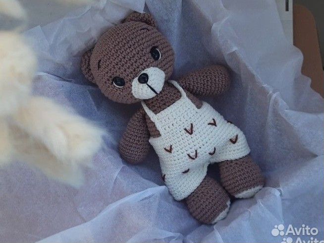 Игрушка вязанная мишка