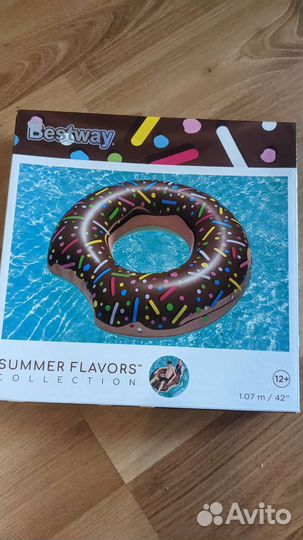 Надувной пончик шина матрас круг единорог