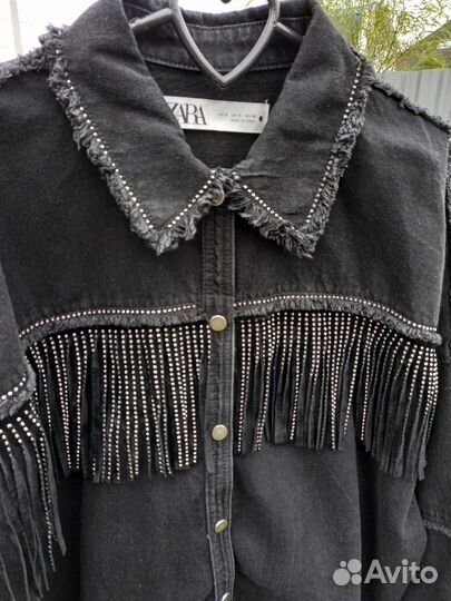 Джинсовая рубашка zara