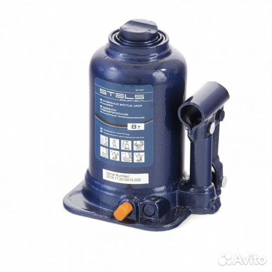 Домкрат бутылочный 8 т, подъем 170-430 мм Stels