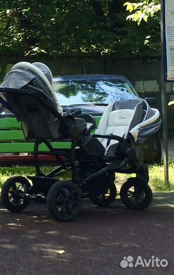 Коляска 2 в 1 для двойни