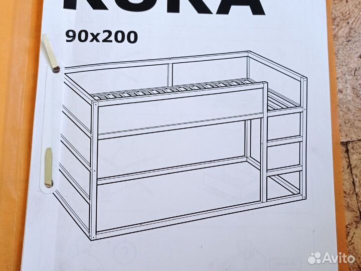 Детская кровать чердак IKEA + матрас