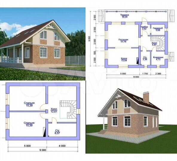 Дом 100 м² на участке 5 сот.