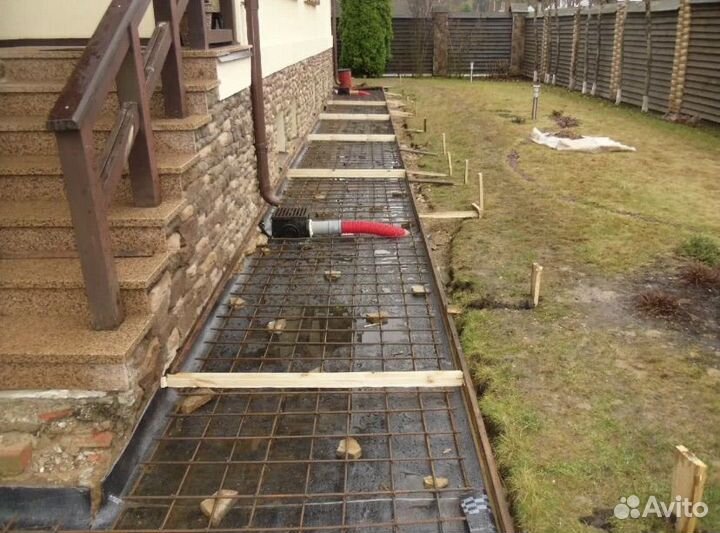 Отмостка вокруг дома под ключ