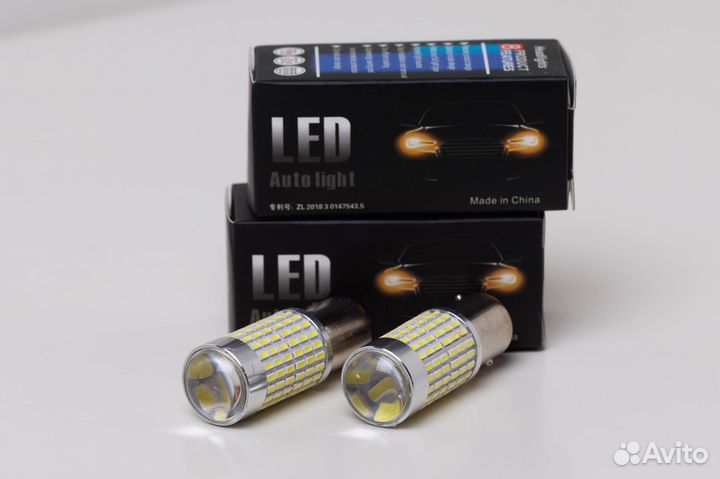 LED лампа P21/4 (1157) 9W Линза 12-24V