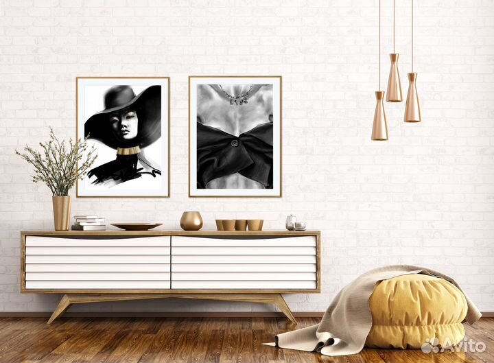 Картина в интерьер постер на холсте