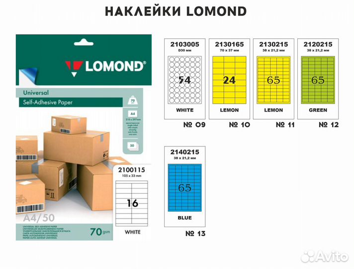 Бумага Lomond в ассортименте фото и самоклейка