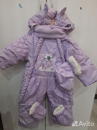Зимний комбинезон для девочки 80