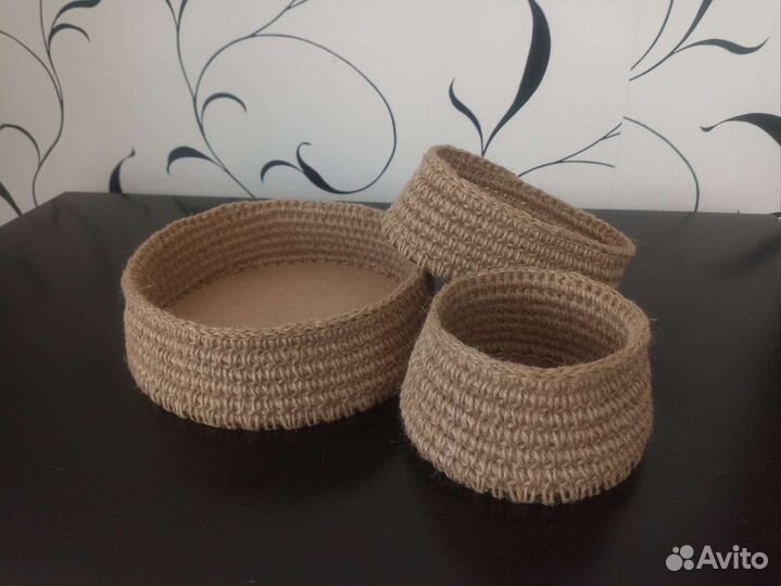 Корзинка из джута)