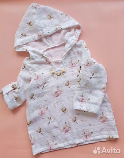 Туника пляжная детская из муслина