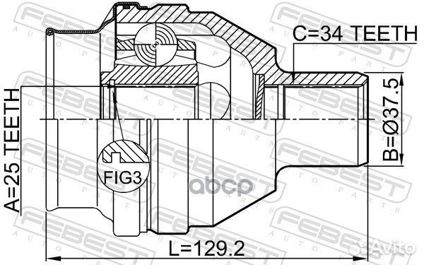 Шрус внутренний перед прав Febest