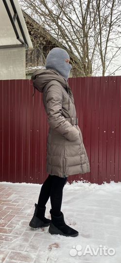 Пальто пуховик длинное женский