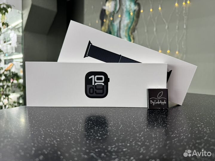 Apple Watch S10 46mm Jet Black Ink Sport Loop