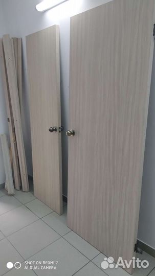 Двери из новостройки 60*200/80*200 белые с короб