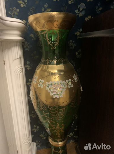 Ваза Богемия. Чехия. Напольная