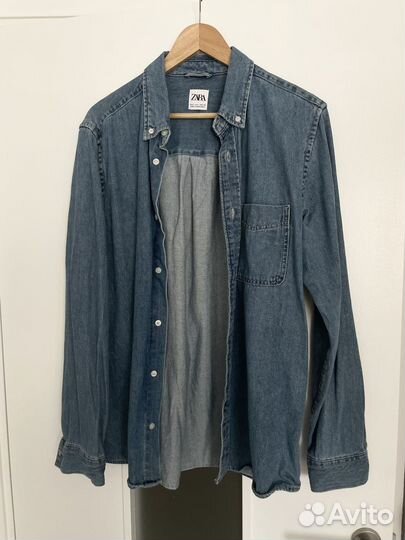 Джинсовая рубашка zara