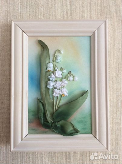 Картины вышитые лентами