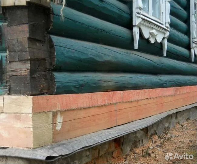 Подъем реконструкция дома Замена венцов пола