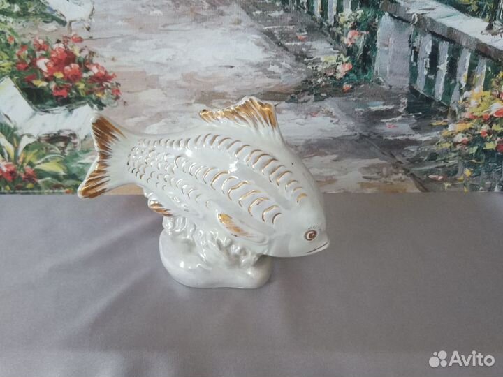 Карась, карп, золотая рыбка Дулево 1954-55 год