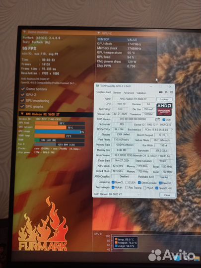 Видеокарта Radeon RX 5600XT MSI Gaming X