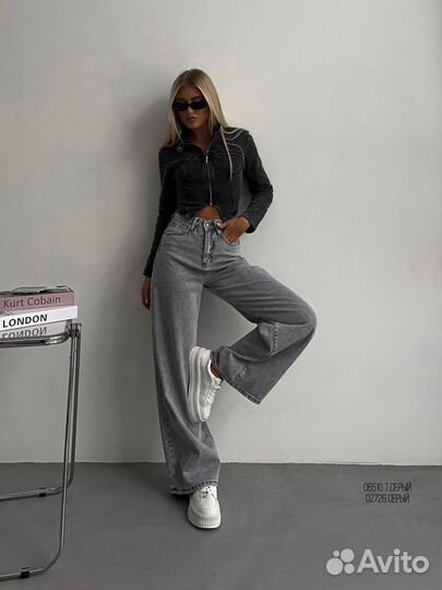 Джинсы женские широкие