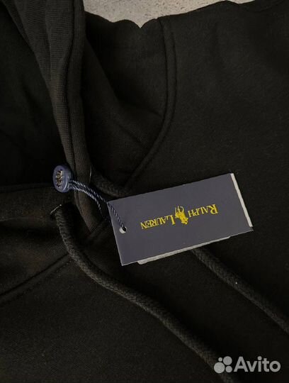 Толстовка Polo Ralph Lauren черная флисовая