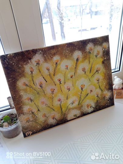 Картина маслом цветы
