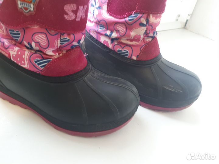 Сапоги зимние для дев. р.29 с изображением скай