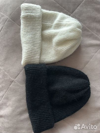 Шапка женская с ангорой +варежки