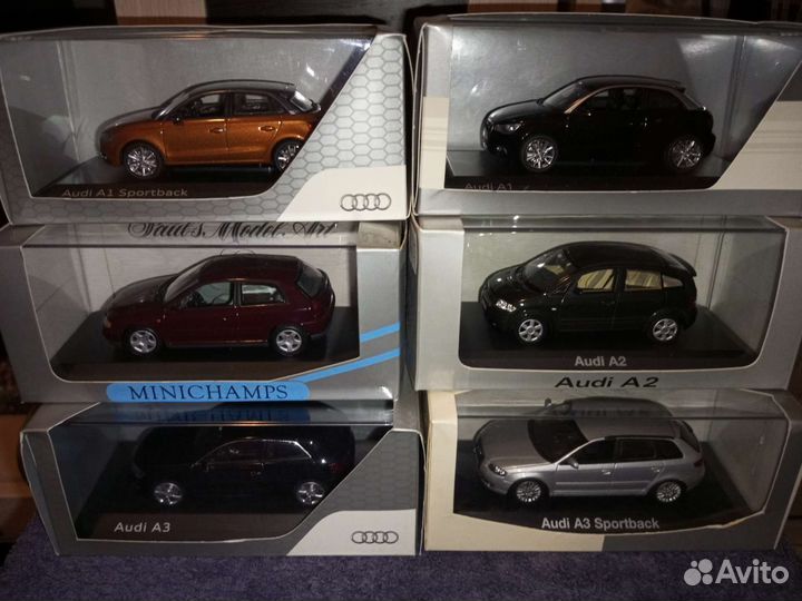 Audi, BMW, Smart и др. 1:43 Minichamps, Schuco