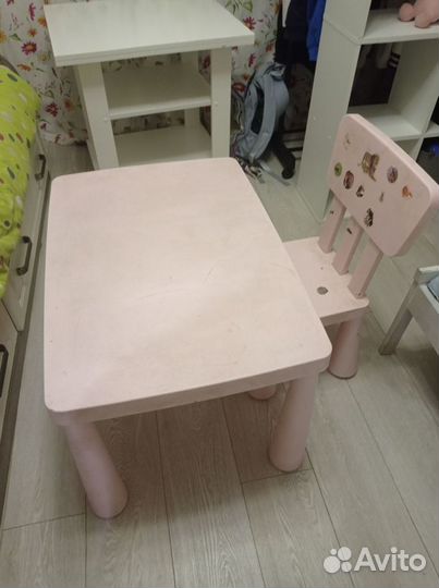 Детский стул и стол Икеа