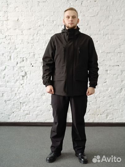 Демисезонный костюм inruska softshell, черный