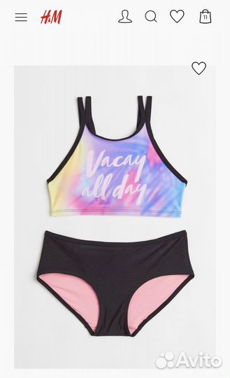 Новый Купальник h&m 134/140