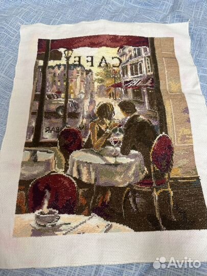 Картина (двое в кафе)