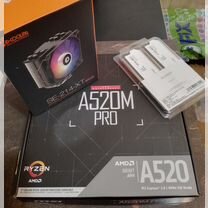 Ryzen 5 4500 + Msi A520 + 16gb.DDR4 3600 + Кулер